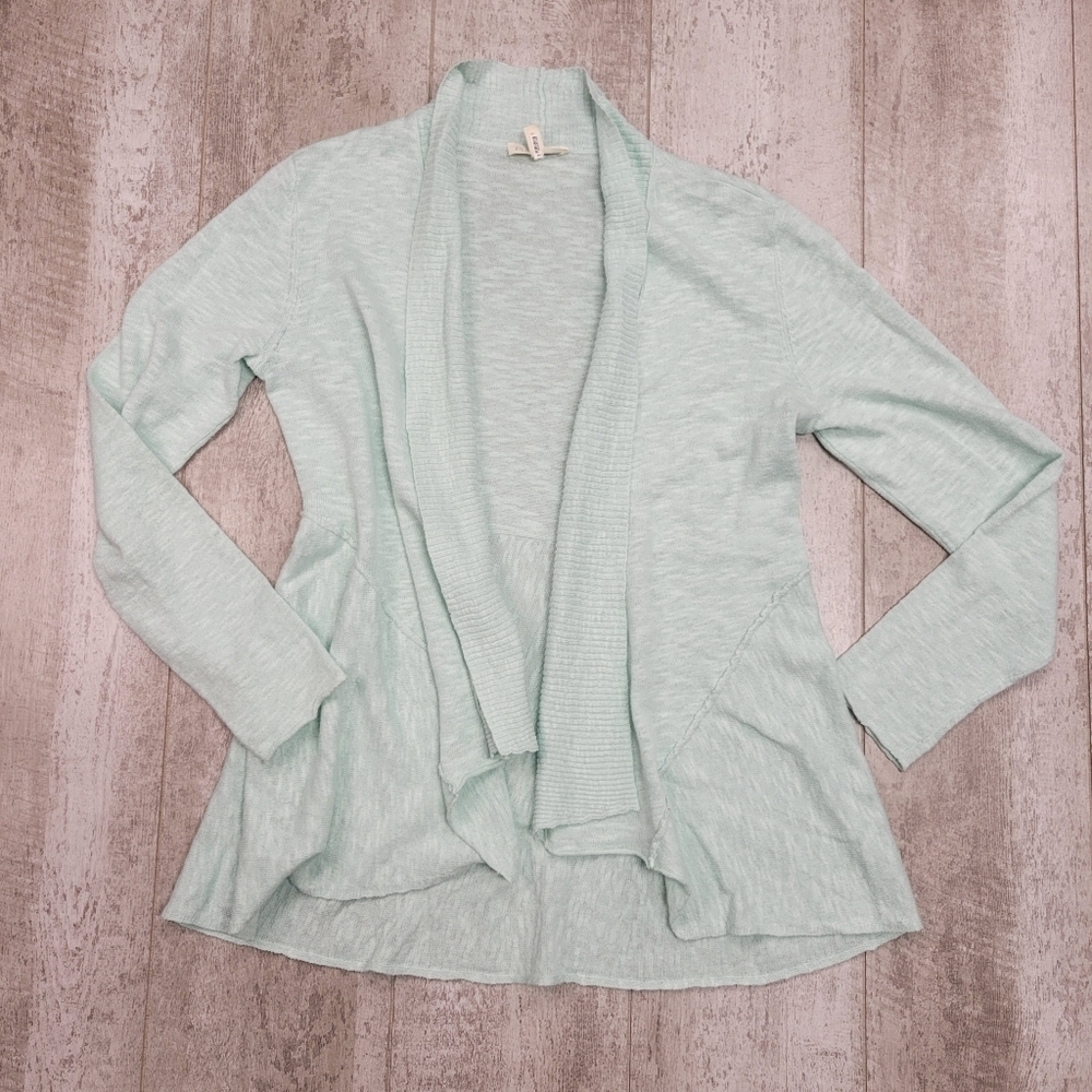 Eileen Fisher Linen Blend Open Front Cardigan Size XS